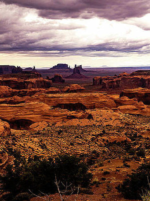 Monument Valley before storm