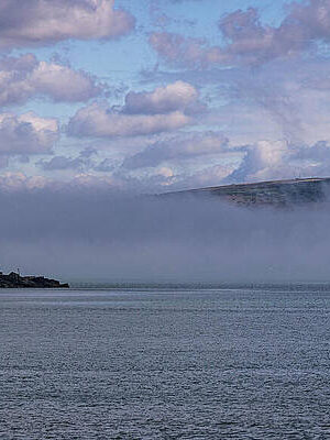 Morning Fog on Isle of Man Harbor