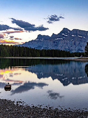 Sunset on Two Jacks Lake